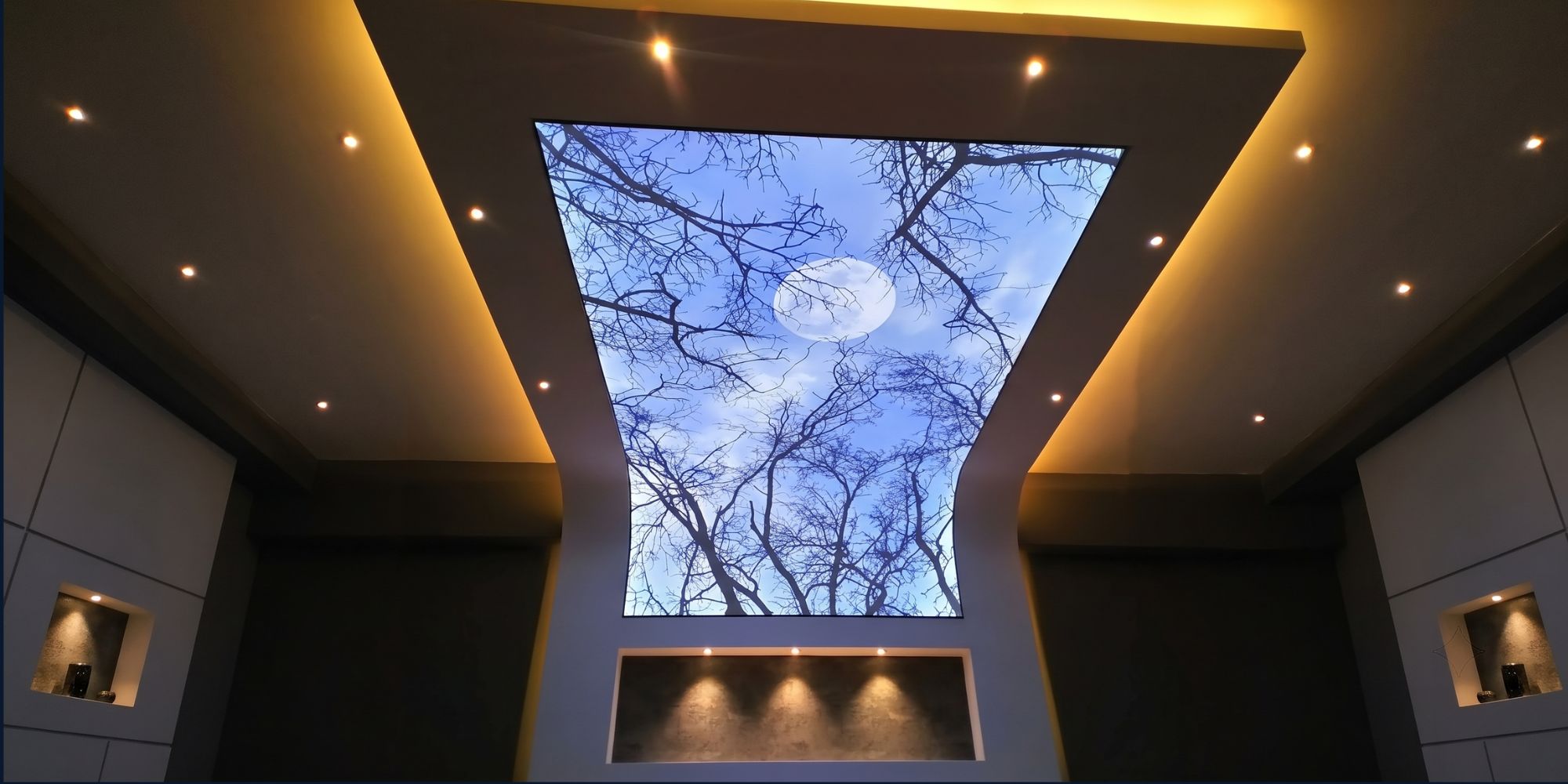 Desain Plafon Modern dengan Stretch Ceiling